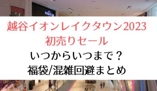 越谷イオンレイクタウン2023初売りセール｜いつからいつまで?福袋/混雑回避まとめ