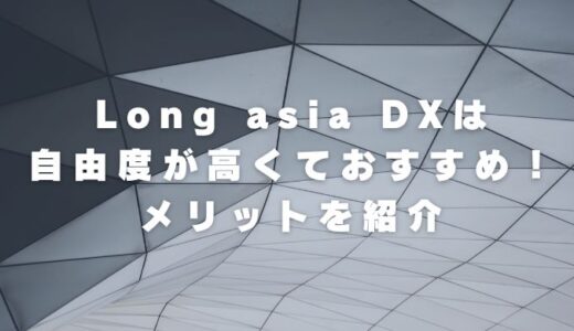 Long asia DXは自由度が高くておすすめ！メリットを紹介